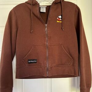 Disney Brown Casual Jacket with Drawstring Hood